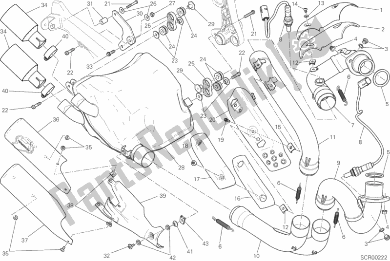 Tutte le parti per il Impianto Di Scarico del Ducati Scrambler Flat Track PRO USA 803 2016